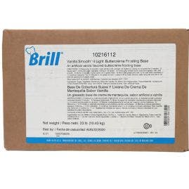 Brill Vanilla Smooth n Light Buttercreme Frosting Base - 23 lbs