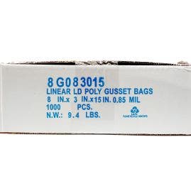 Elkay 8 X 3 X 15 Poly Bag - 1000/ct