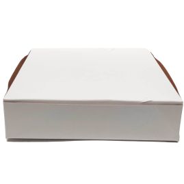 10 X 10 X 2 1/2 White Bakery Box - 250/ct