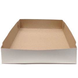 17 X 11 X 2 1/2 White Bakery Box Lid - 100/ct