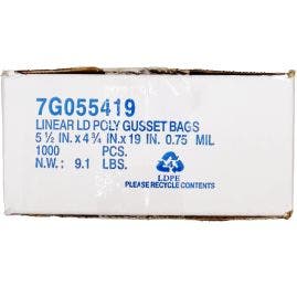 Elkay 5.5 X 4.75 X 19  Poly Bag - 1000ct
