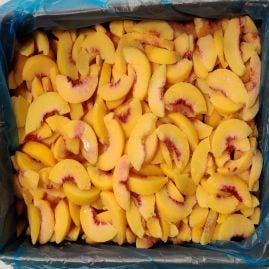 IQF Frozen Peaches with Syrup - 40lb