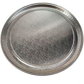 Pactiv 18" Flat Round Silver Tray