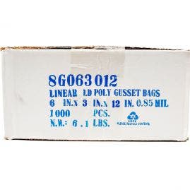 Elkay 6 X 3 X 12 Poly Bag - 1000/ct