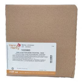 Henry & Henry Vanilla Buttercreme Frosting Base - 45lb