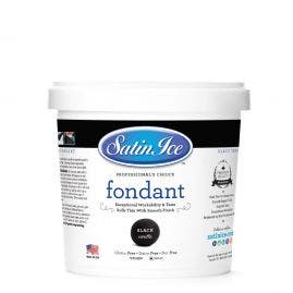 Satin Ice Black Rolled Fondant - 2lb