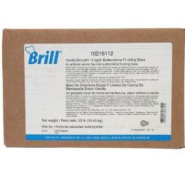 Brill Vanilla Smooth n Light Buttercreme Frosting Base - 23 lbs