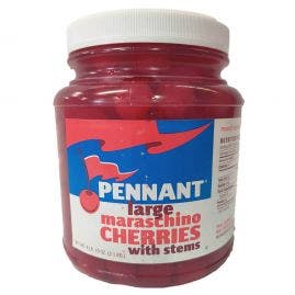 Pennant Maraschino Cherries Large with Stems - 1/2Gal