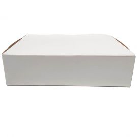 10 1/2 X 7 1/2 X 2 3/4   White Bakery Box - 250/ct