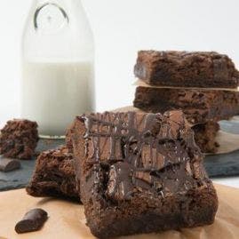 David's Thaw and Serve Double Fudge Chunk Brownie - 2/24ct Trays