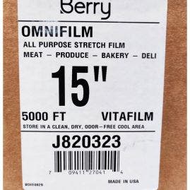 15 in X 5000 ft Omnifilm All Purpose Stretch Film