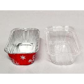 1lb Holiday Loaf Pan w/ Lid - 100/ct