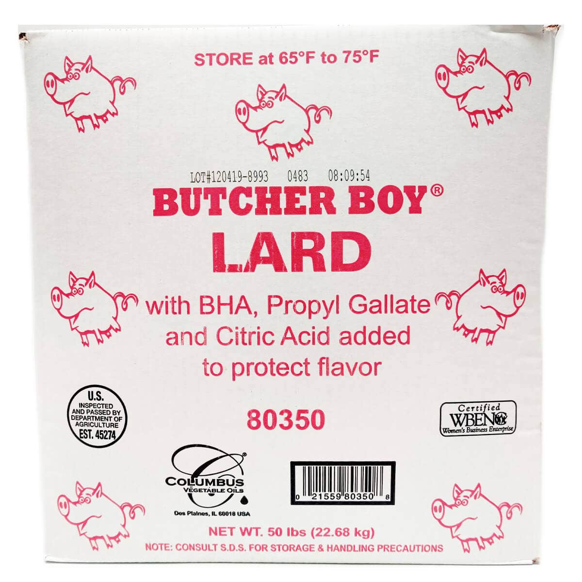 Butcher Boy Fry Shortening - 50 lbs | Stover & Company