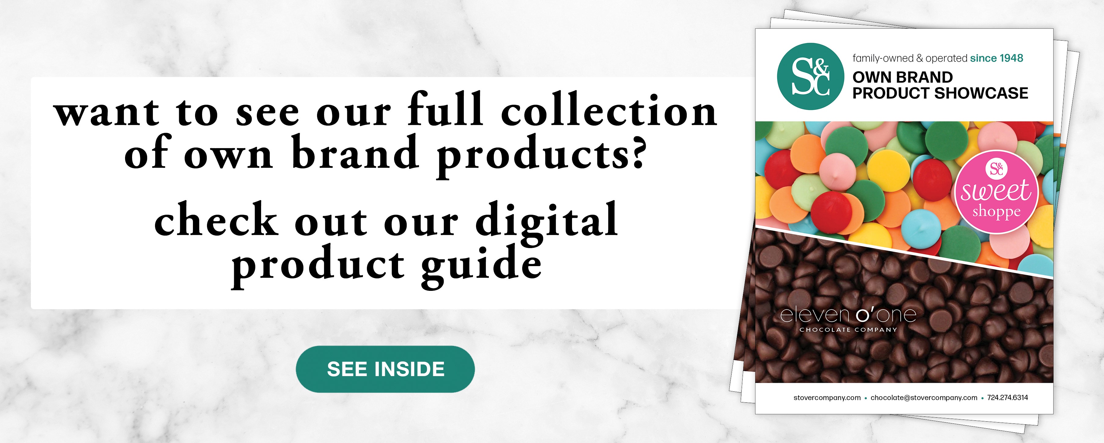 See inside our own brand product guide